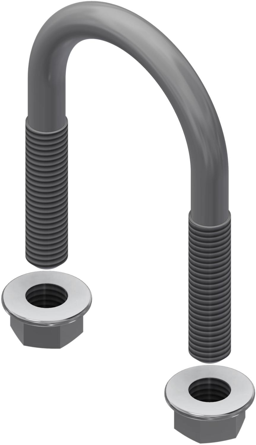 Øglænd System U-Bolt, M10, Stainless Steel