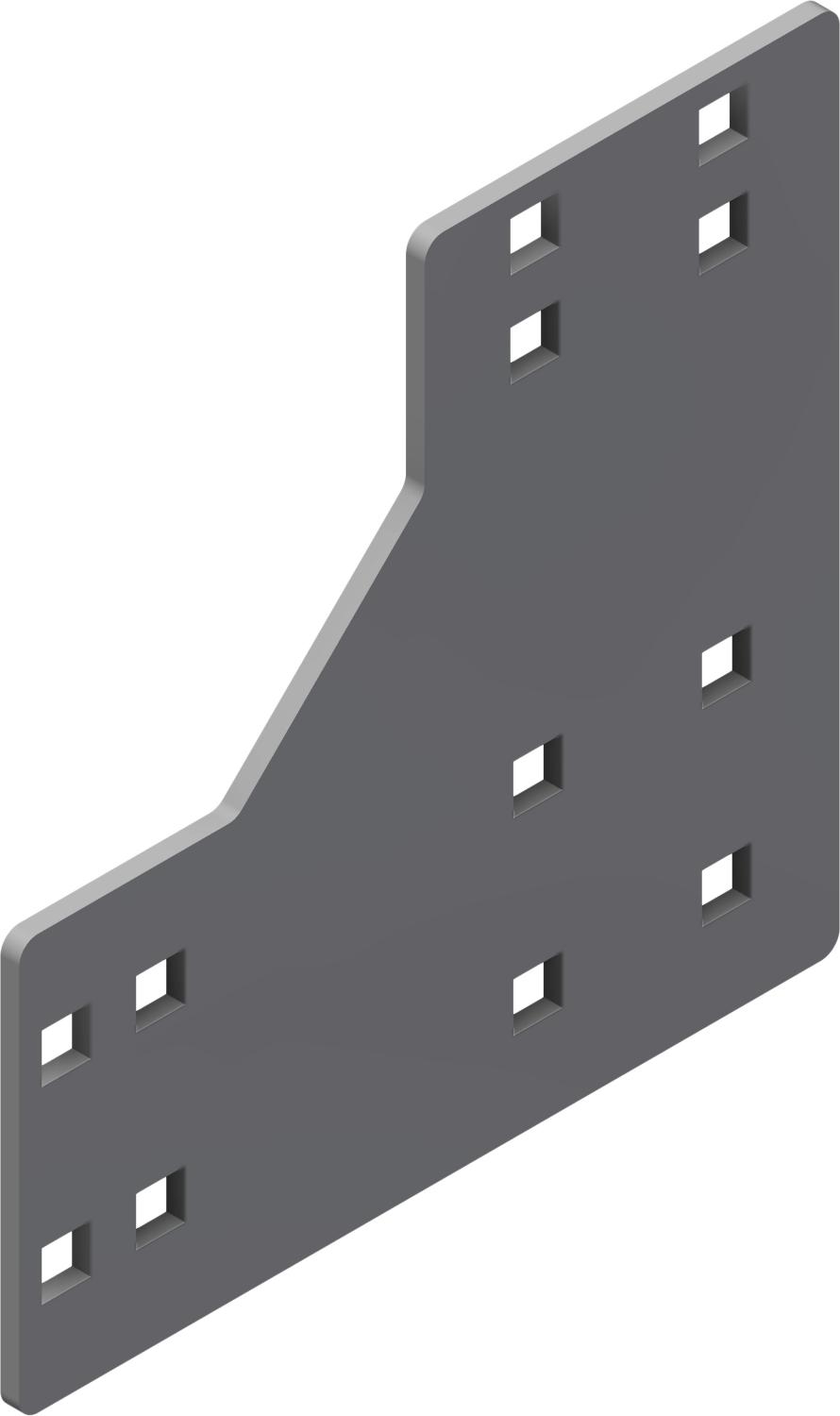 Øglænd System Mekano Gusset Plate, Stainless Steel