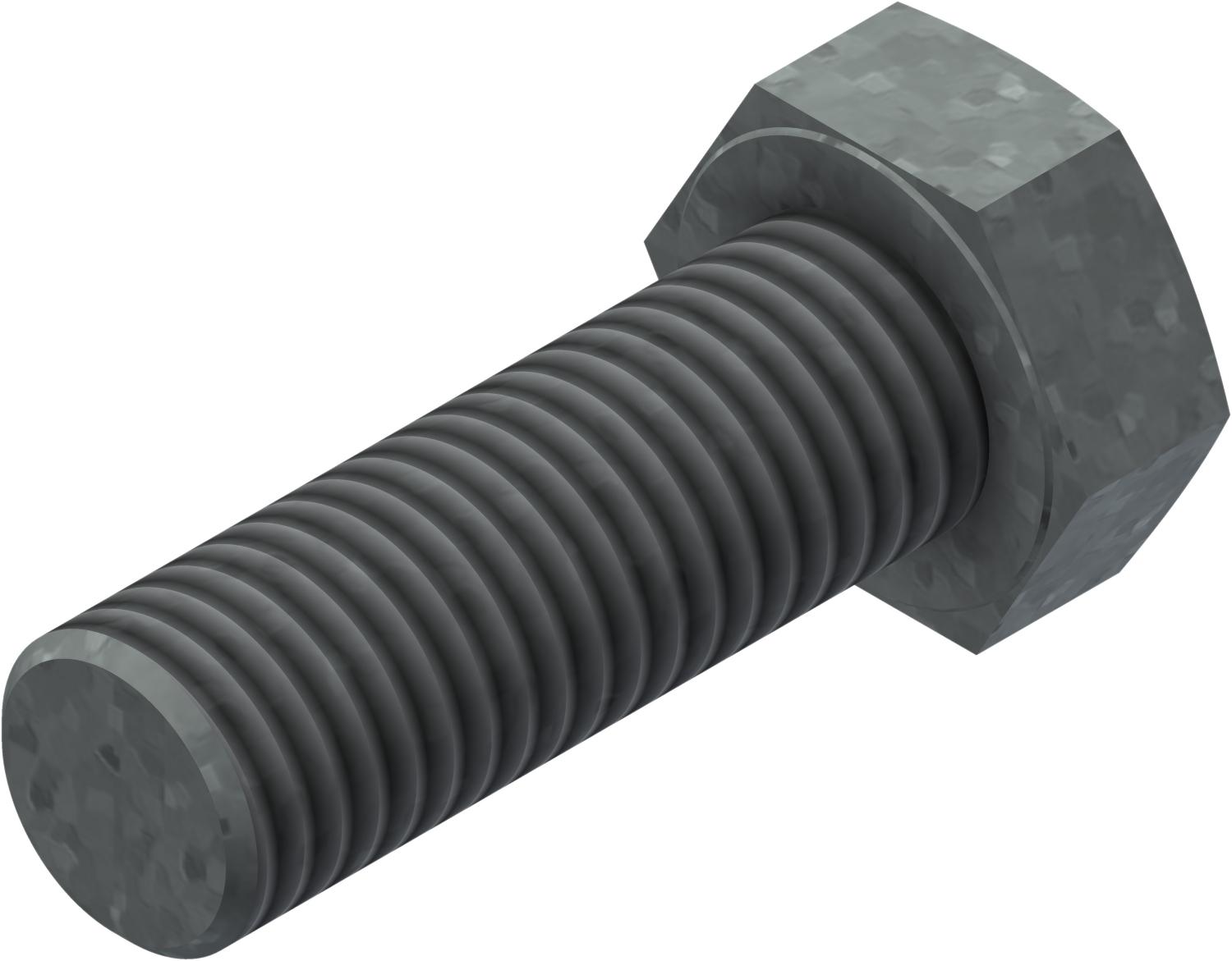 Øglænd System Hexagon Bolt, M12 × 35 mm, Hot-Dip Galvanised