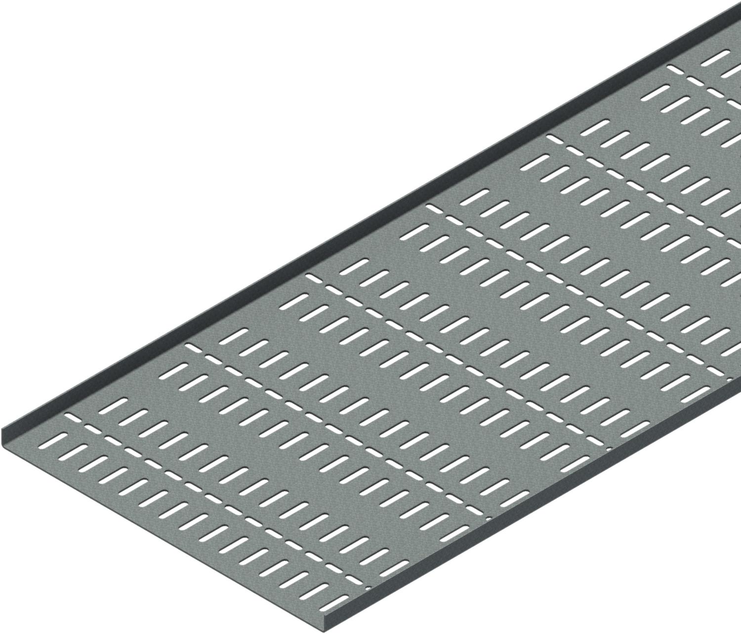 Øglænd System SPBE20 Cable Tray, 400 × 20 mm, 2 mm, 3 m, Hot-Dip Galvanised