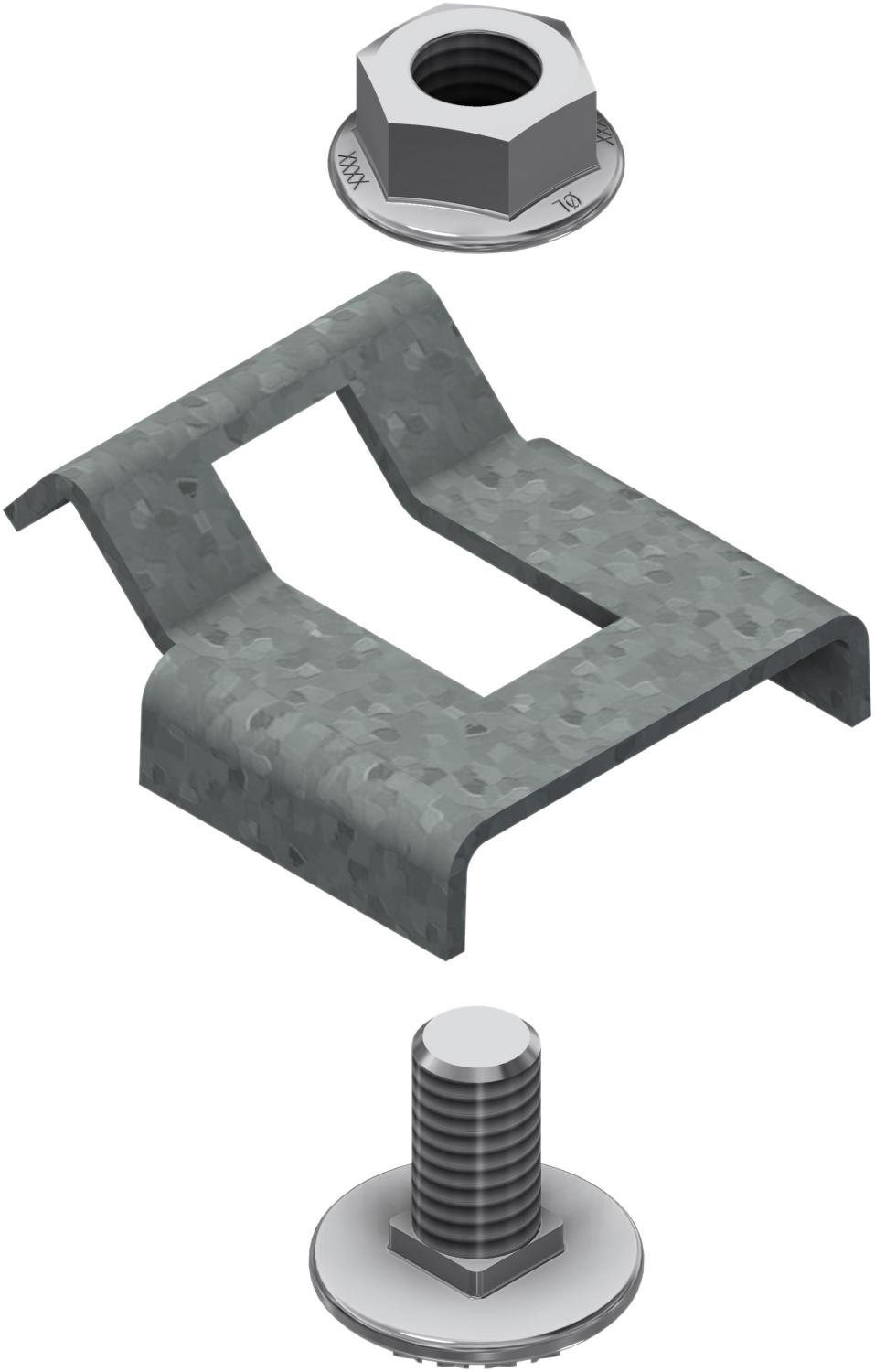Øglænd System LOE Fixing Clamp, M6, Hot-Dip Galvanised