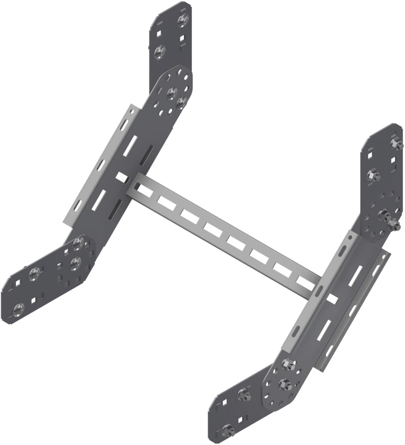 Øglænd System OE100 Riser 0-90° Modular Bend for 450 mm Cable Ladder, Stainless Steel