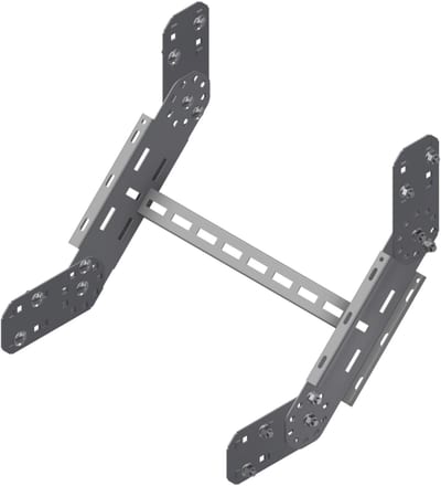 Øglænd System OE100 Riser 0-90° Modular Bend for 450 mm Cable Ladder, Stainless Steel