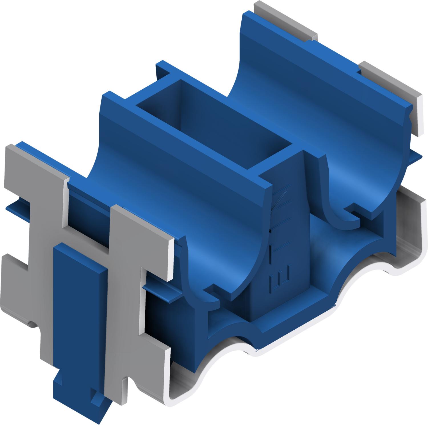 Øglænd System ETIN-D Tube Clamp, ME10-BM-BL, Stainless Steel/PA