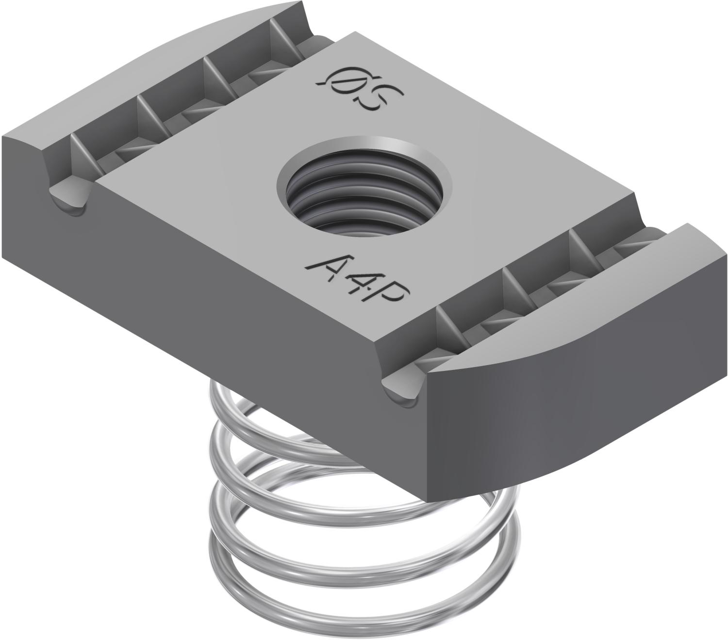 Øglænd System Spring Channel Nut, M10, A4 Stainless