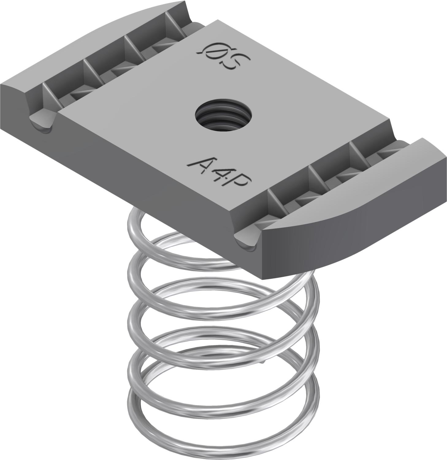 Øglænd System Spring Channel Nut, M6, A4 Stainless