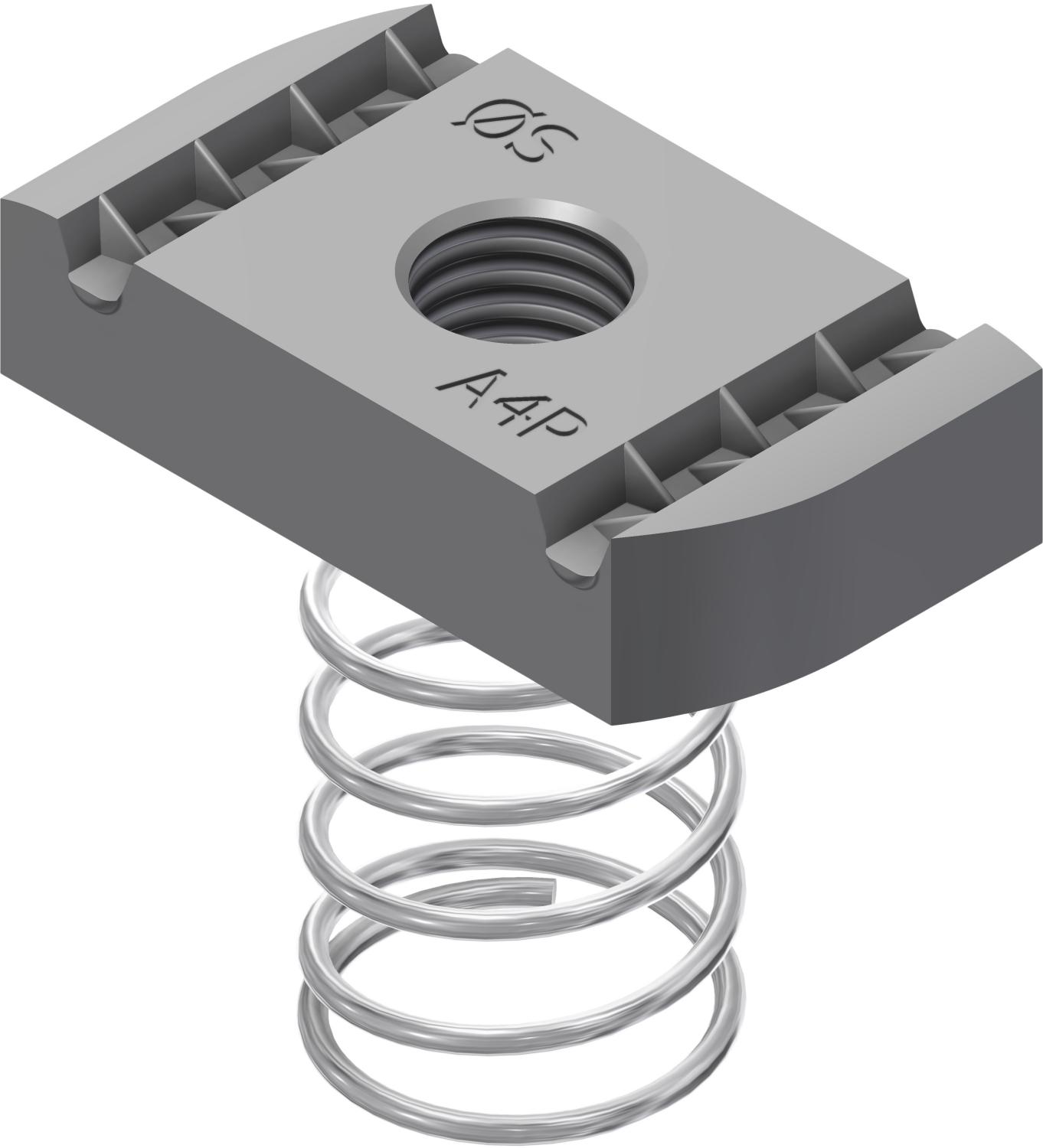 Øglænd System UNO Spring Channel Nut, M10, A4 Stainless