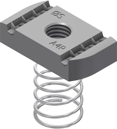 Øglænd System UNO Spring Channel Nut, M10, A4 Stainless