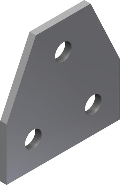 Øglænd System UNO Gusset Plate, Stainless Steel