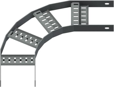 Øglænd System RZE Flat Elbow 90°, 150 mm, R200, Hot-Dip Galvanised