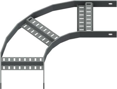 Øglænd System RZE Flat Elbow 90°, 200 mm, R200, Hot-Dip Galvanised