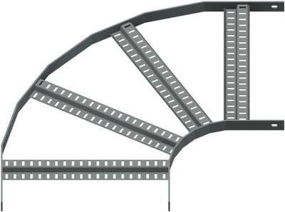 Øglænd System RZE Flat Elbow 90°, 500 mm, R200, Hot-Dip Galvanised