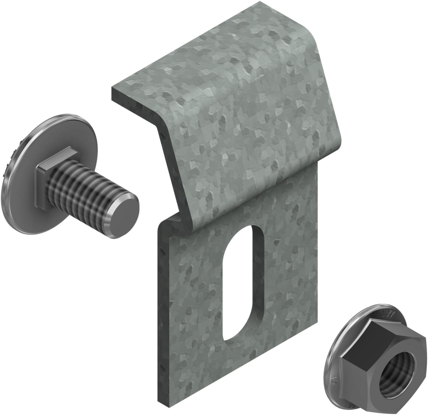 Øglænd System SPB40 Cover Clamp, Hot-Dip Galvanised