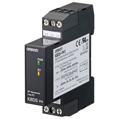 Omron K8DS-PH 3-Phase motor protection relay, screw terminals
