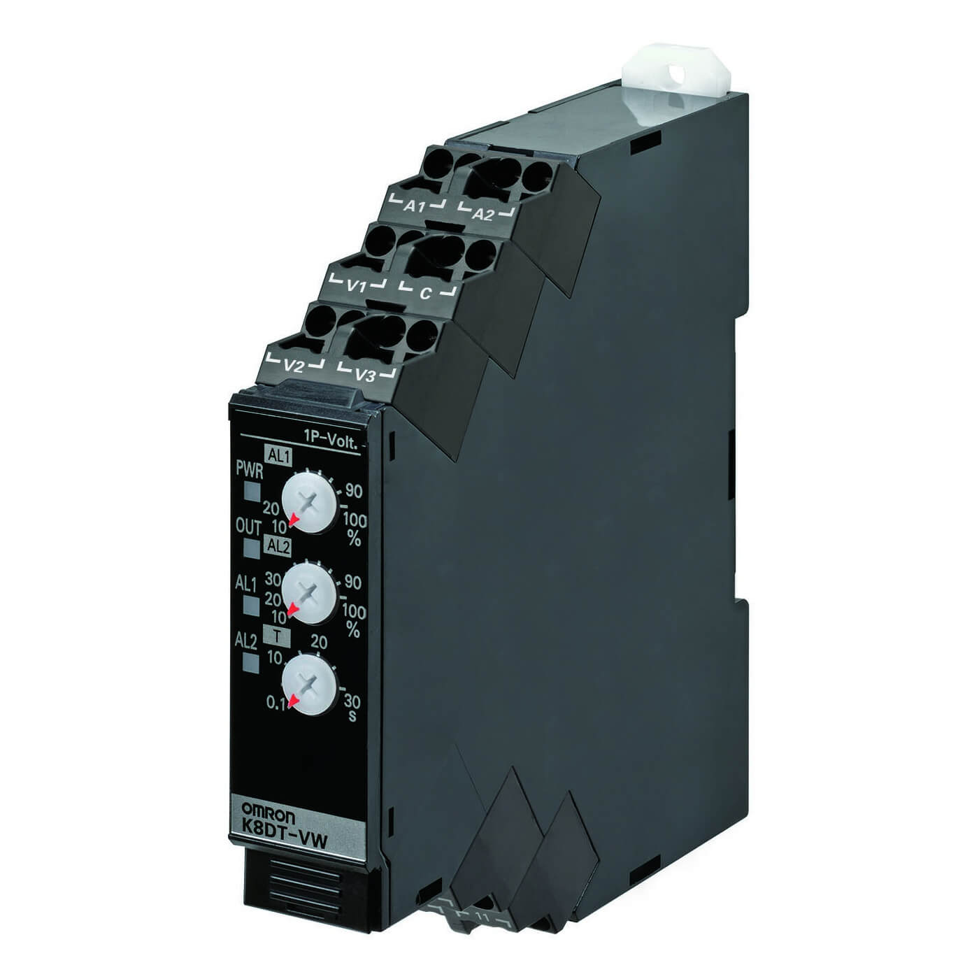Omron K8DT-VW 1-Phase motor protection relay, push-in terminals (K8DT-VW3CA)