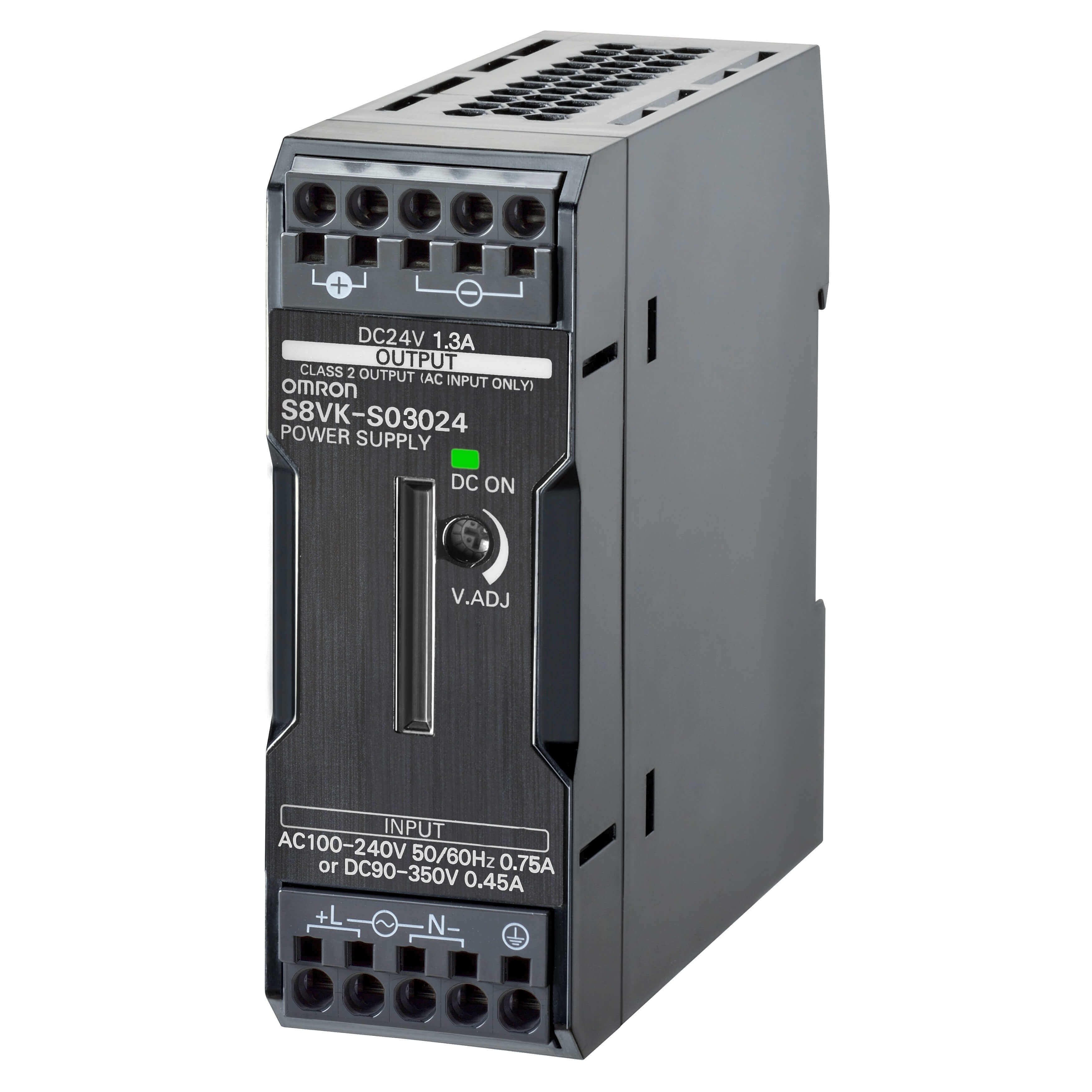 Omron S8VK-S switch-mode power supply, 30 W, 24 V DC, 1.3 A (S8VK-S03024)