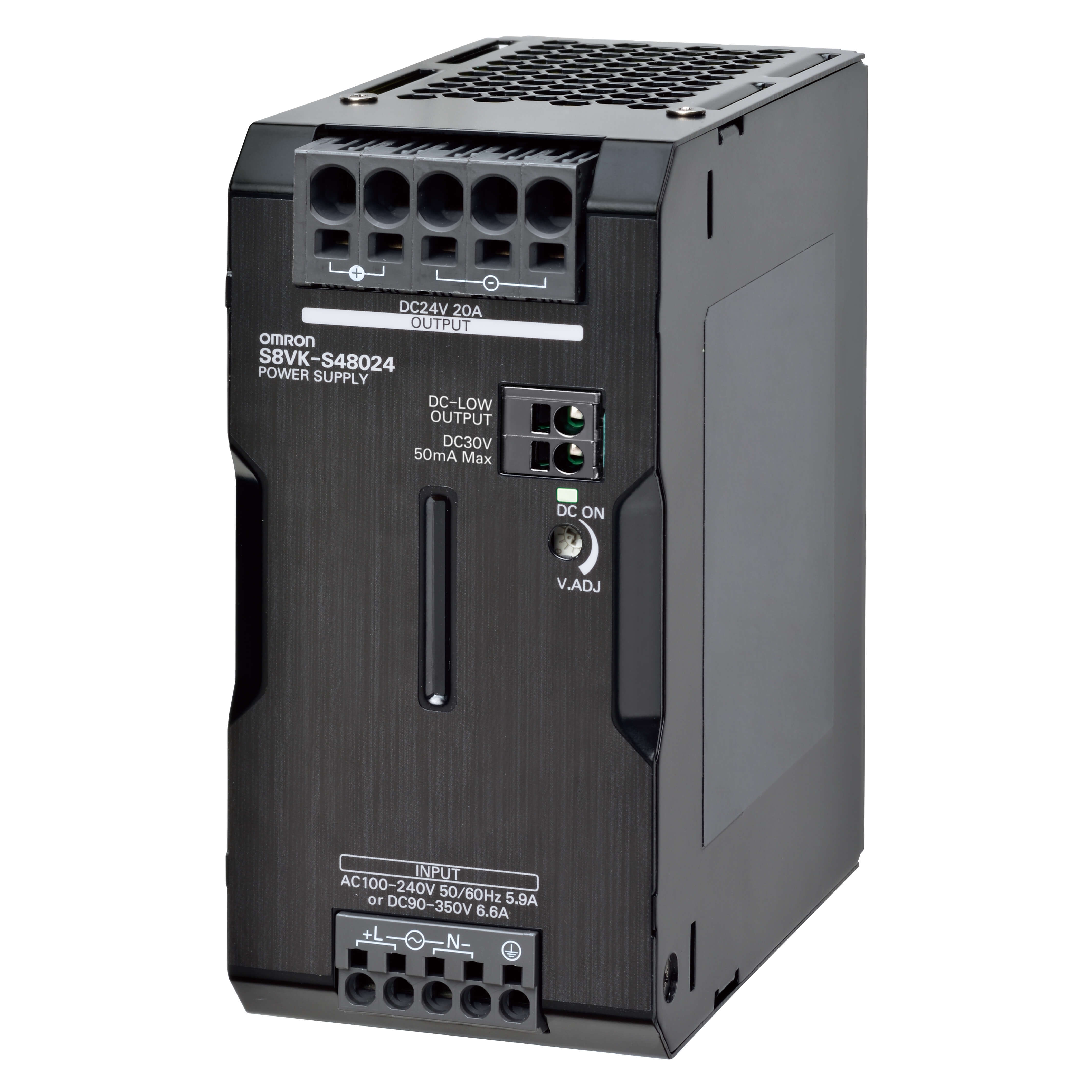 Omron S8VK-S switch-mode power supply, 480 W, 24 V DC, 20 A (S8VK-S48024)