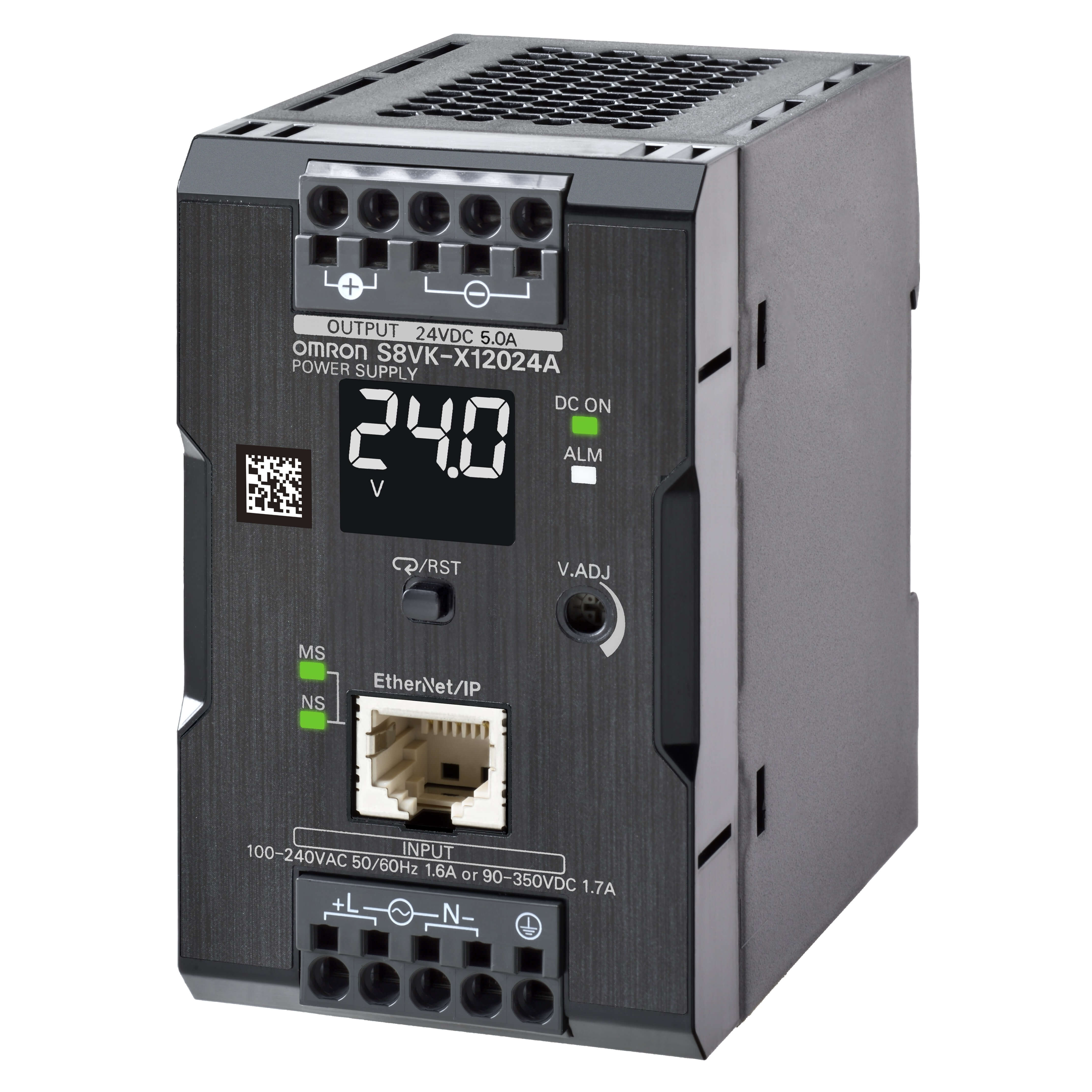Omron S8VK-X switch-mode power supply, 120 W, 24 V DC, 5 A (S8VK-X12024A-EIP)