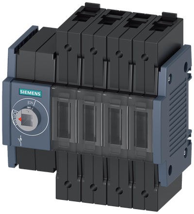 Siemens SENTRON 3KD Switch-Disconnector 3KD1640-2ME10-0, 16 A, 4-Pole, Front Operated Left, with Rotary Handle