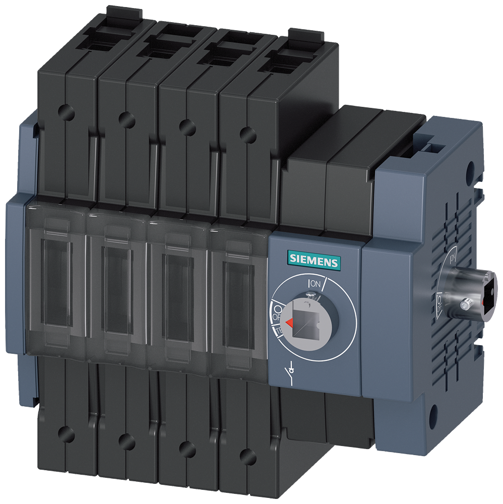 Siemens Load-break switch 32A,size 1, frame terminal for Cu cable,4-Pole,operation side right-hand
