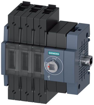 Siemens Load-break switch 63A,size 1,frame terminal for cable,3-Pole,operation side right-hand,box terminal for Cu cable