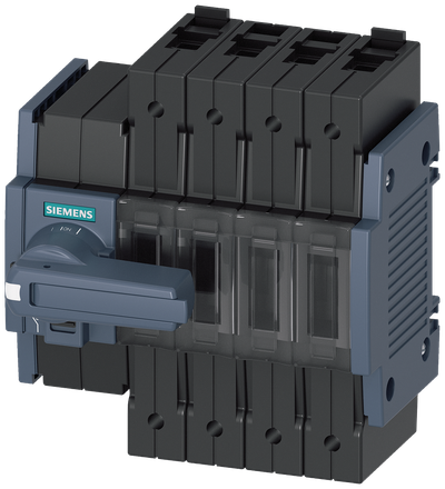Siemens SENTRON 3KD Switch-Disconnector 3KD2642-2ME10-0, 63 A, 4-Pole, Front Operated Left, with Rotary Handle