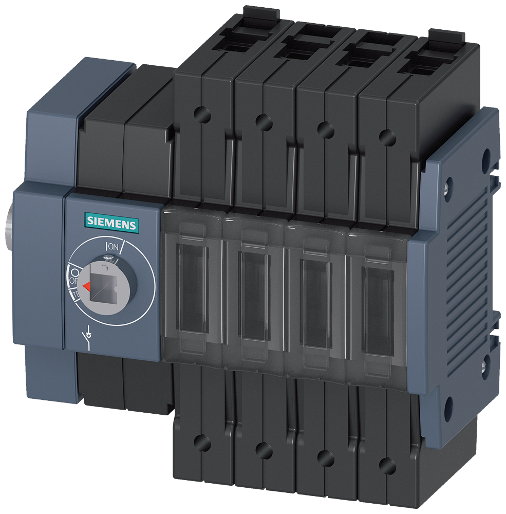 Siemens Load-break switch 63A,size 1, frame terminal for Cu cable,4-Pole,operation side left-hand