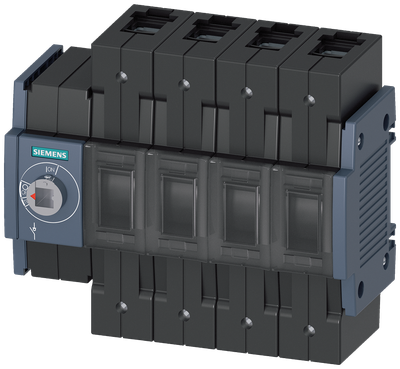 Siemens SENTRON 3KD Switch-Disconnector 3KD2840-2NE10-0, 80 A, 4-Pole, Front Operated Left, with Rotary Handle