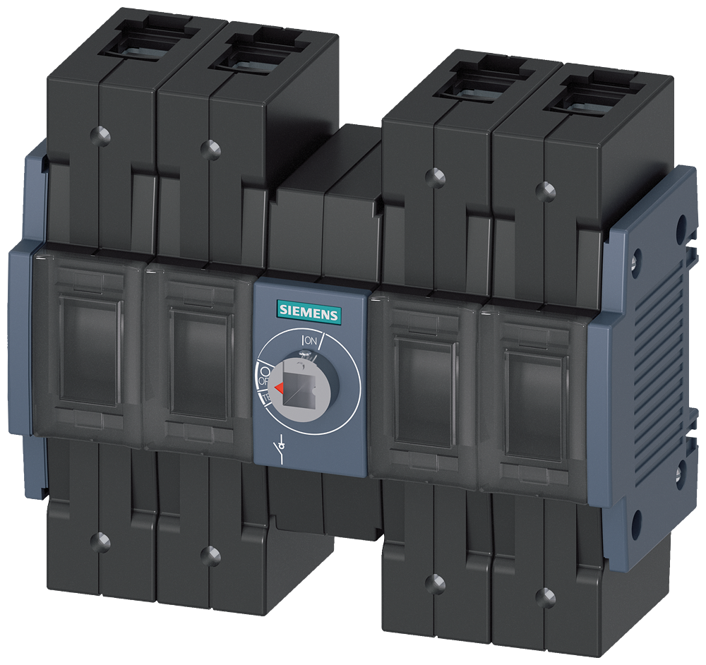 Siemens SENTRON 3KD Switch-Disconnector 3KD2840-2NE20-0, 80 A, 4-Pole, Front Operated Centre, with Rotary Handle