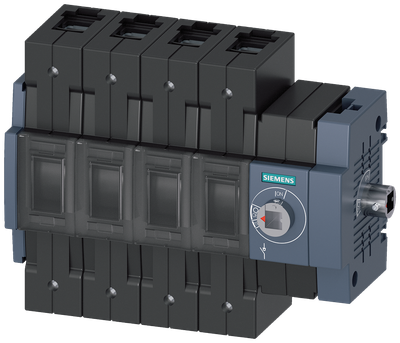 Siemens Load-break switch 80A,size 2,4-Pole,operation side right-hand,box terminal for Cu cable