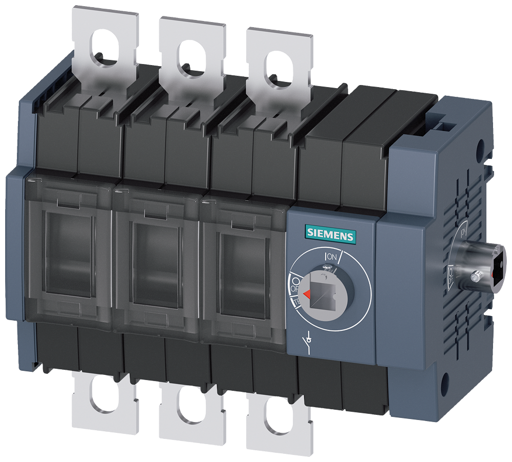 Siemens Load-break switch 125A,size 2,3-Pole,operation side right-hand,bolt