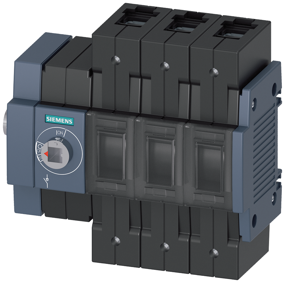 Siemens Load-break switch 125A,size 2,3-Pole,operation side left-hand,box terminal for Cu cable