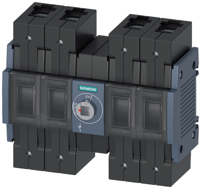 Siemens SENTRON 3KD Switch-Disconnector 3KD3240-2NE20-0, 125 A, 4-Pole, Front Operated Centre, with Rotary Handle