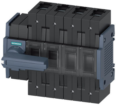 Siemens SENTRON 3KD Switch-Disconnector 3KD3242-2NE10-0, 125 A, 4-Pole, Front Operated Left, with Rotary Handle