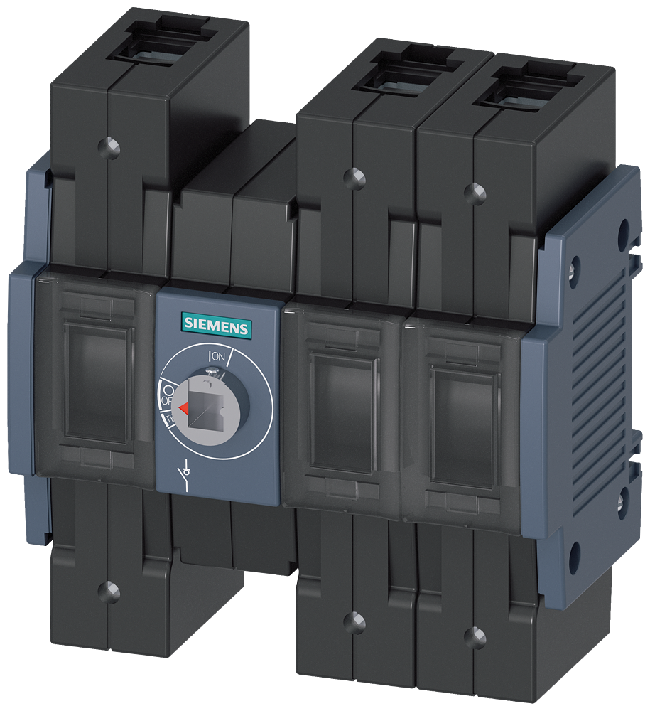 Siemens SENTRON 3KD Switch-Disconnector 3KD3430-2NE20-0, 160 A, 3-Pole, Front Operated Centre, with Rotary Handle