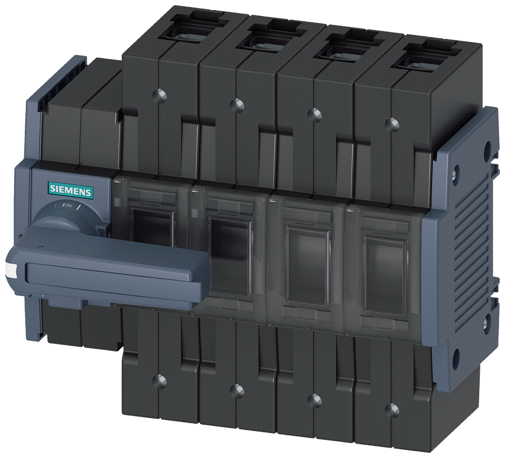 Siemens SENTRON 3KD Switch-Disconnector 3KD3442-2NE10-0, 160 A, 4-Pole, Front Operated Left, with Rotary Handle