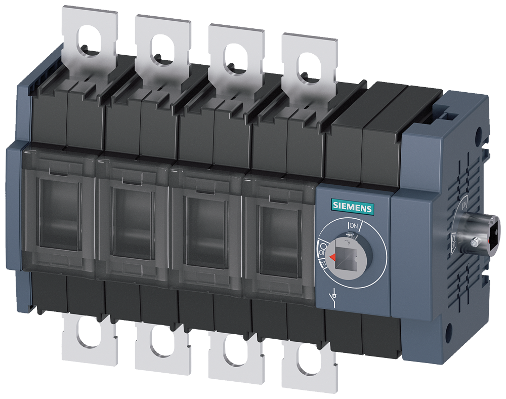 Siemens Load-break switch 160A,size 2,4-Pole,operation side right-hand,bolt