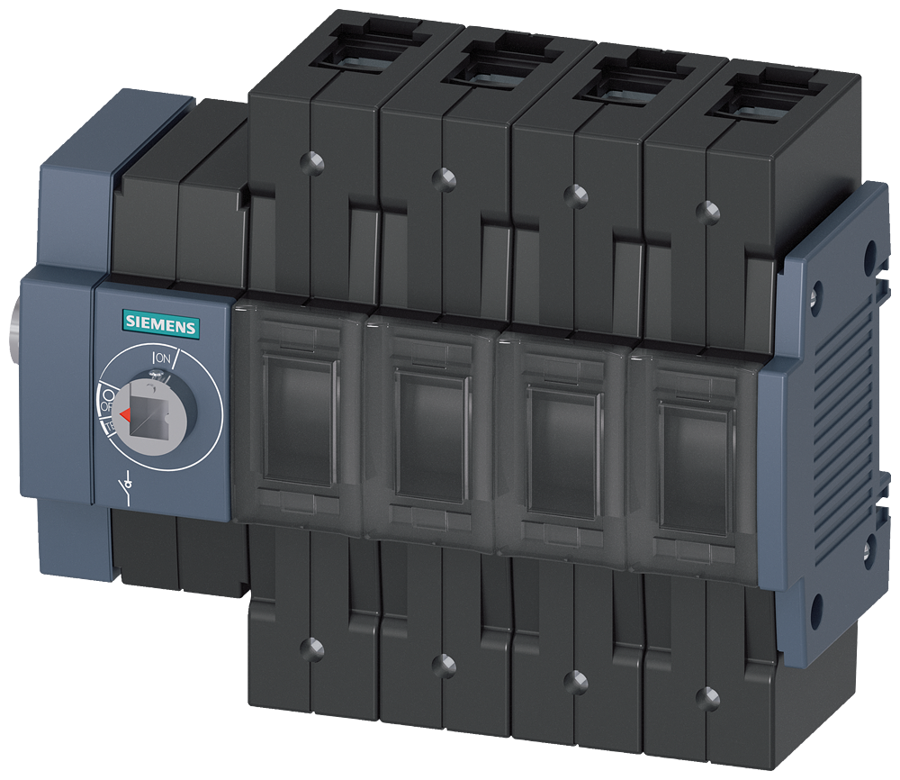 Siemens Load-break switch 160A,size 2,4-Pole,operation side left-hand,box terminal for Cu cable