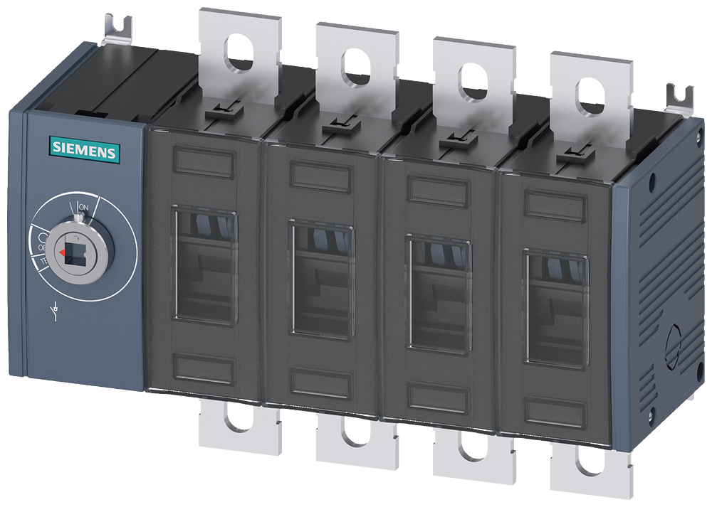 Siemens SENTRON 3KD Switch-Disconnector 3KD3640-0PE10-0, 200 A, 4-Pole, Front Operated Left, without Rotary Handle