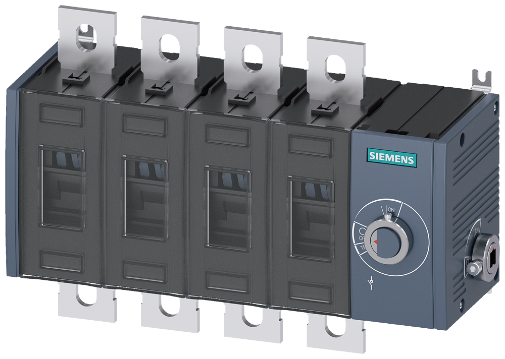 Siemens SENTRON 3KD Switch-Disconnector 3KD3844-0PE40-0, 250 A, 4-Pole, without Rotary Handle