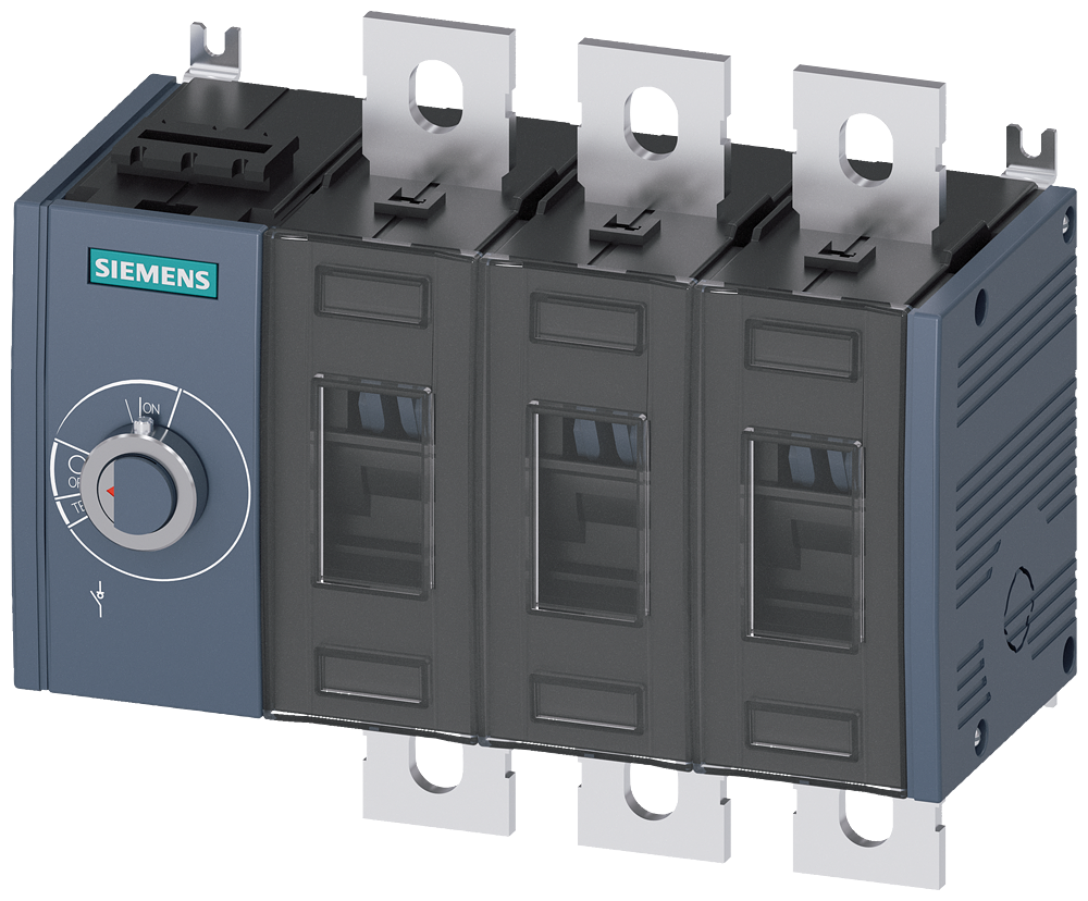 Siemens Load-break switch 315A,size 3,3-Pole,operation side left-hand,bolt