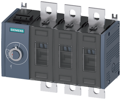 Siemens Load-break switch 315A,size 3,3-Pole,operation side left-hand,bolt