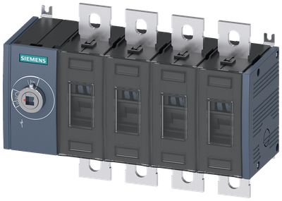 Siemens SENTRON 3KD Switch-Disconnector 3KD4040-0PE10-0, 315 A, 4-Pole, Front Operated Left, without Rotary Handle