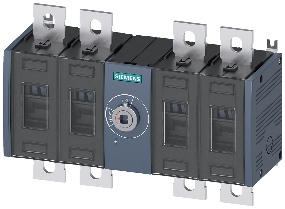 Siemens SENTRON 3KD Switch-Disconnector 3KD4040-0PE20-0, 315 A, 4-Pole, Front Operated Centre, without Rotary Handle