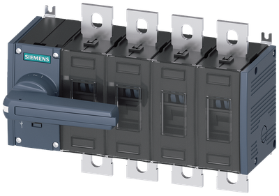 Siemens SENTRON 3KD Switch-Disconnector 3KD4042-0PE10-0, 315 A, 4-Pole, Front Operated Left, without Rotary Handle