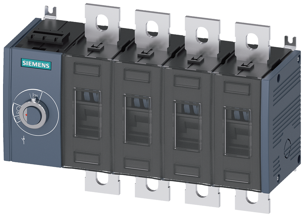 Siemens Load-break switch 315A,size 3,4-Pole,operation side left-hand,bolt