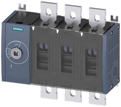 Siemens SENTRON 3KD Switch-Disconnector 3KD4430-0QE10-0, 500 A, 3-Pole, Front Operated Left, without Rotary Handle