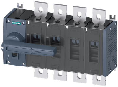 Siemens SENTRON 3KD Switch-Disconnector 3KD4442-0QE10-0, 500 A, 4-Pole, Front Operated Left, without Rotary Handle