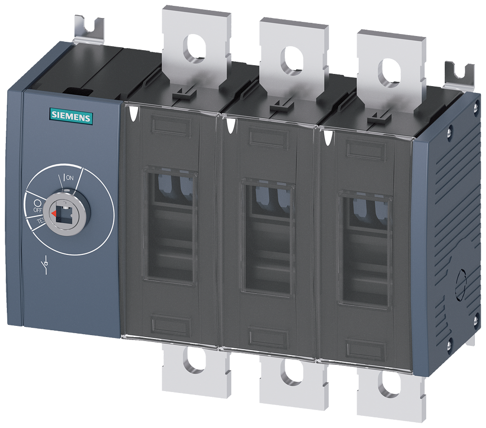 Siemens SENTRON 3KD Switch-Disconnector 3KD4630-0QE10-0, 630 A, 3-Pole, Front Operated Left, without Rotary Handle