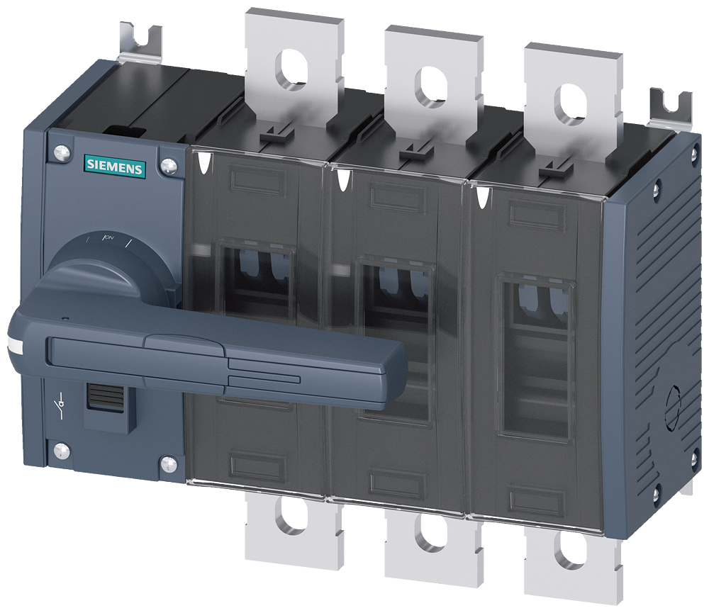 Siemens SENTRON 3KD Switch-Disconnector 3KD4632-0QE10-0, 630 A, 3-Pole, Front Operated Left, without Rotary Handle